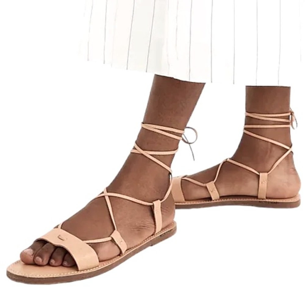 NWOT Madewell The Boardwalk Lace-Up Sandal in Leather. Size 8.5